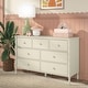 preview thumbnail 4 of 33, Max & Lily Jenny Lind 7-drawer Wood Spindle Leg Horizontal Dresser Linen White