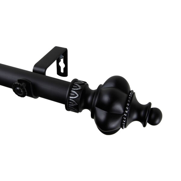 Shop Rod Desyne Terra Curtain Rod 120 170 Inch Black