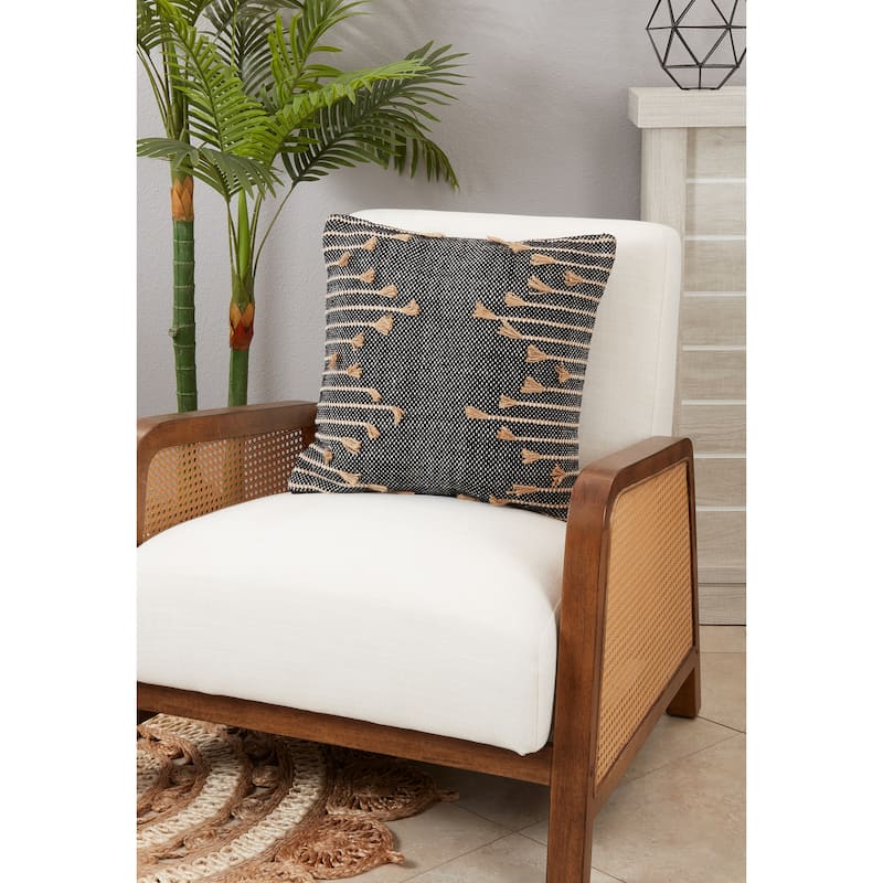 Playful Patterns Zig Zag Tassel Throw Pillow