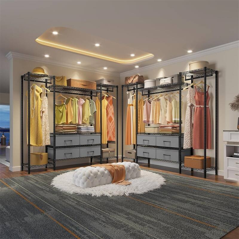 V20 Wire Garment Rack Heavy Duty Clothes Rack - 14.6"D x 56.7"W x 70.9"H