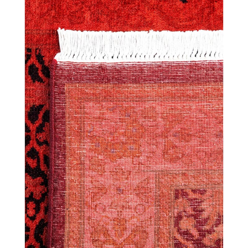 Contemporary Overdyed Wool Hand Knotted Runner - 2' 7" x 7' 8"