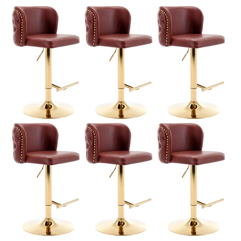 Upholstered Swivel Counter Bar Stools Set of 4