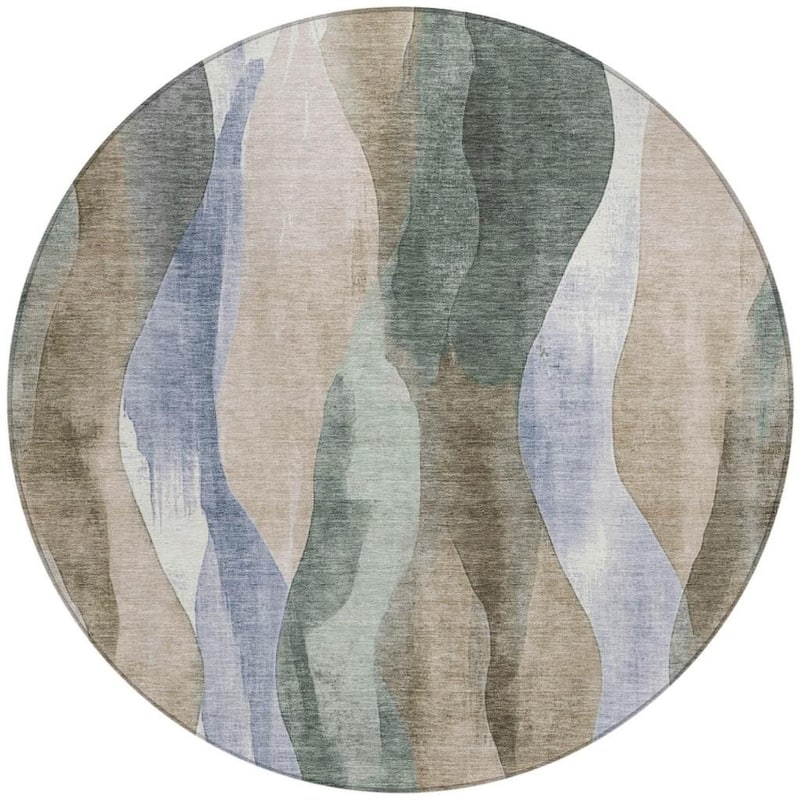 HomeRoots Abstract Transitional Rectangle Outdoor Rug