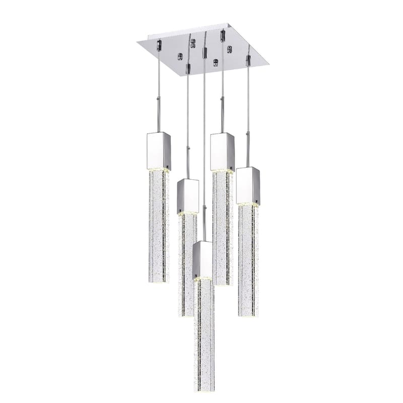 Rectangular Crystal Chandelier // XL 5 Light - N/A