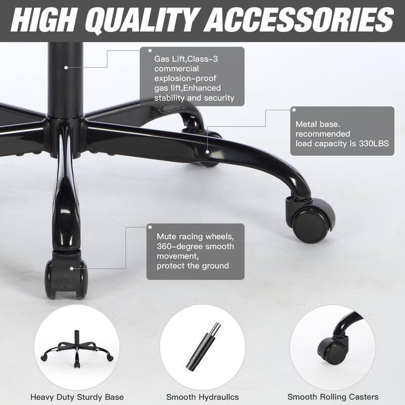 Gaming Chair with Footrest, Ergonomic Chair with Headrest and Lumbar Support, Breathable Material Height Adjustable
