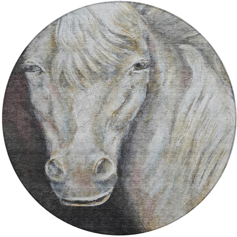 HomeRoots Animal Print Transitional Rectangle Outdoor Rug