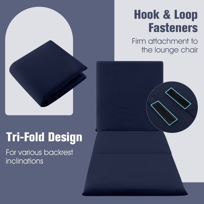 Gymax 2PCS Patio Lounge Chair Recliner Chair w/ 3-Position Adjustable