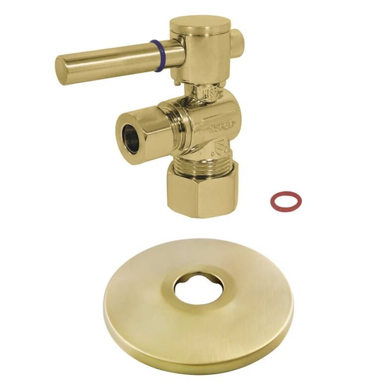 Kingston Brass CC5330.DLK 5/8" X 3/8" OD Comp Quarter-Turn Angle Stop