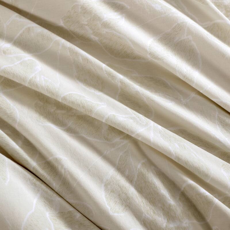 Calvin Klein Yellow Leaves Cotton Reversible Duvet Cover Set