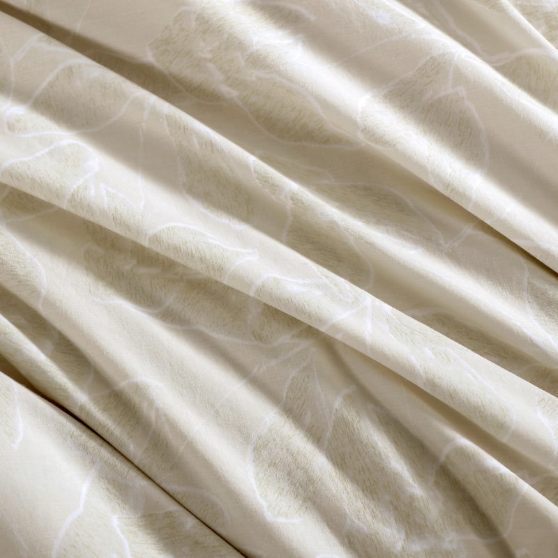 Calvin Klein Yellow Leaves Cotton Reversible Yellow Comforter Set
