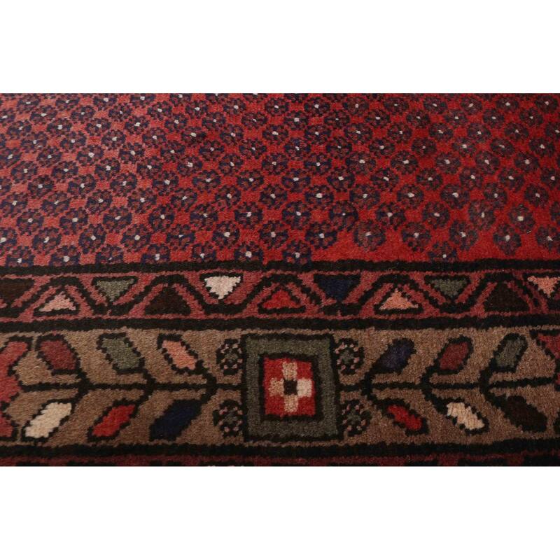 ECARPETGALLERY Hand-knotted Andelz Red Wool Rug - 3'4 x 9'10