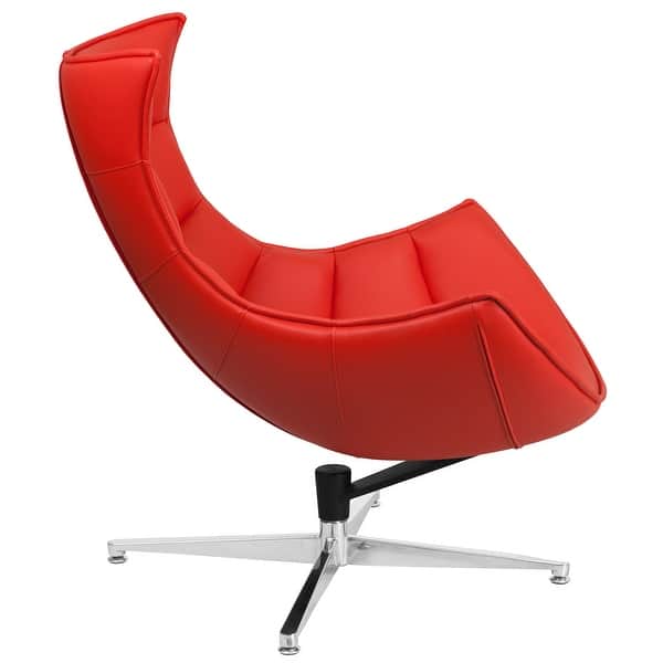 Shop Leathersoft Swivel Cocoon Chair On Sale Overstock 12172031