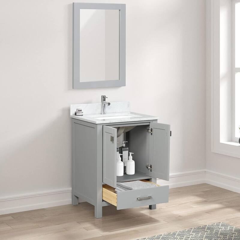 Blossom Geneva 24" Solid Wood Bathroom Vanity with Marble Top
