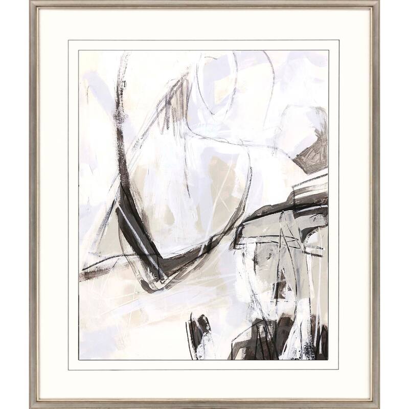 Neutral Boundary I Framed Art Giclee Under Glass - White - 40 X 34 X 2
