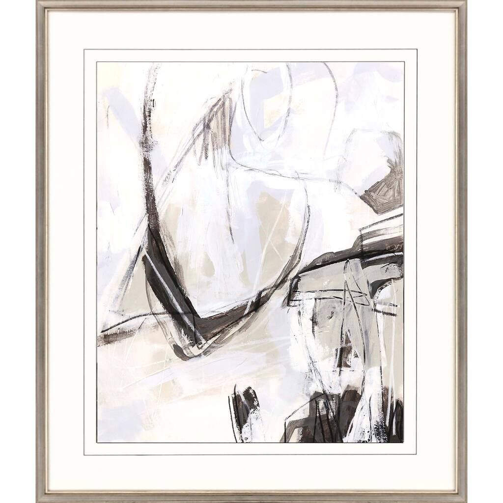 Neutral Boundary I Framed Art Giclee Under Glass - White