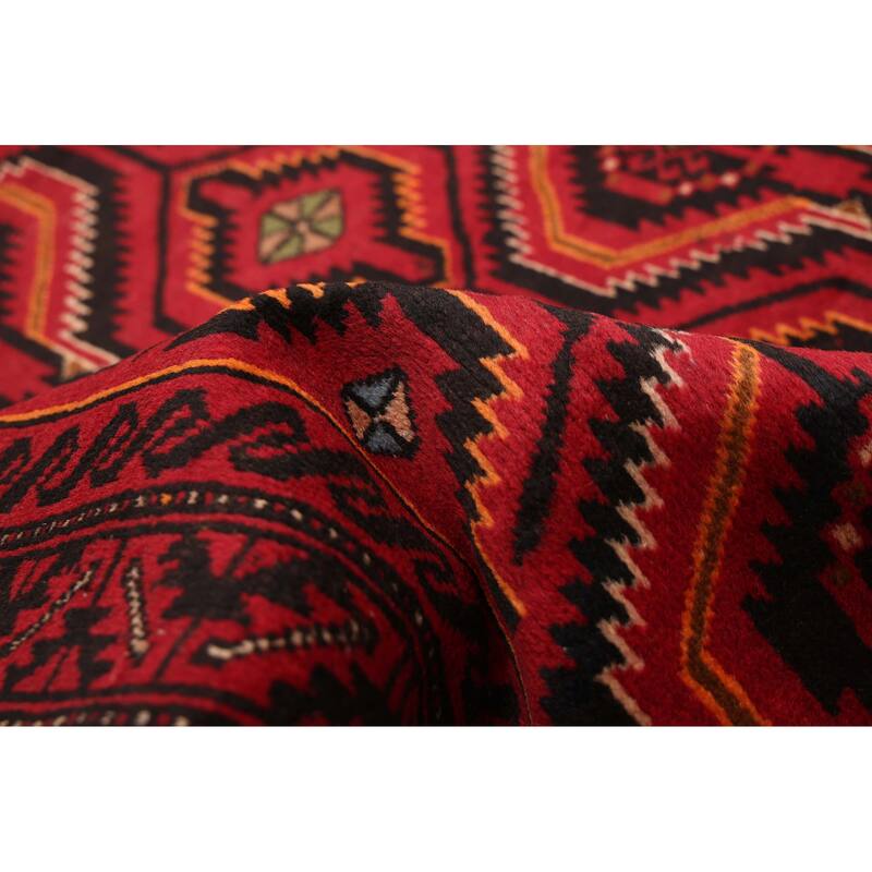 ECARPETGALLERY Hand-knotted Teimani Red Wool Rug - 3'5 x 6'4