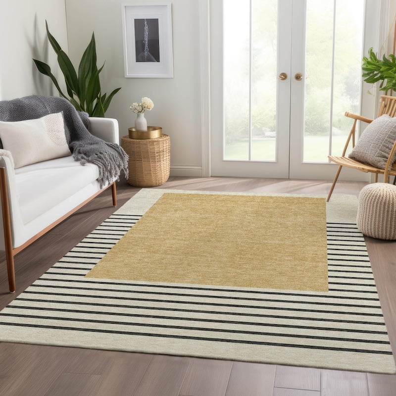 Premium Washable Super Soft Modern Frames Mayfield Rug