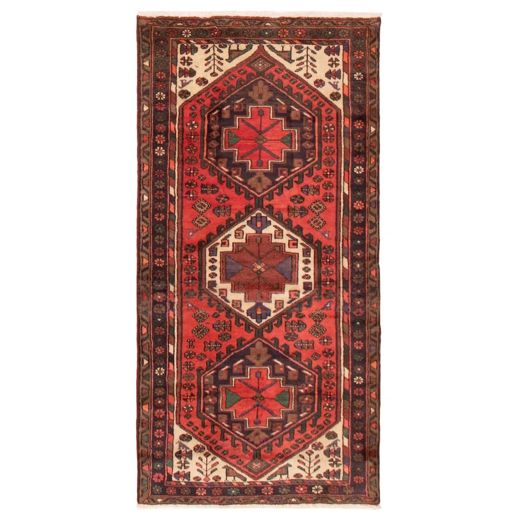 ECARPETGALLERY Hand-knotted Konya Red Wool Rug - 3'0 x 6'0