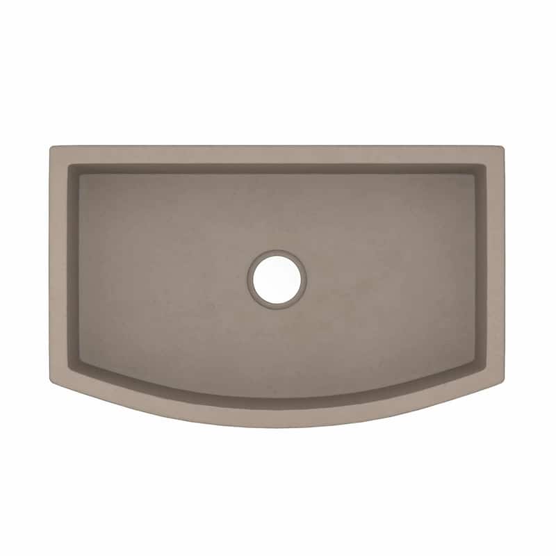 Farmhouse Quartet 33-inch NativeStone Curved Kitchen Sink - 33" x 20.5" x 10.25"