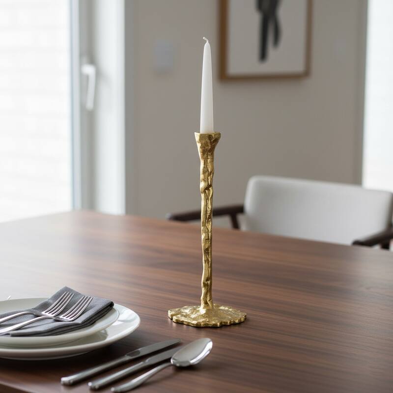 Metal Forged Taper Candle Holder with Base