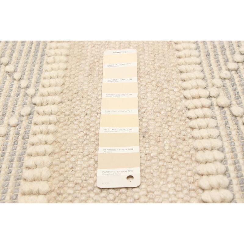 ECARPETGALLERY Braid weave Sienna Cream Wool Rug - 5'3 x 7'3