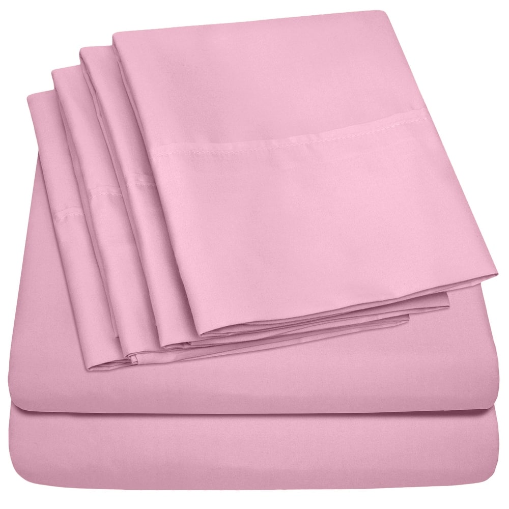 Sweet Home Collection 6 Piece Sheet Set, Deluxe Ultra Soft 1500 Series, Double Brushed Microfiber