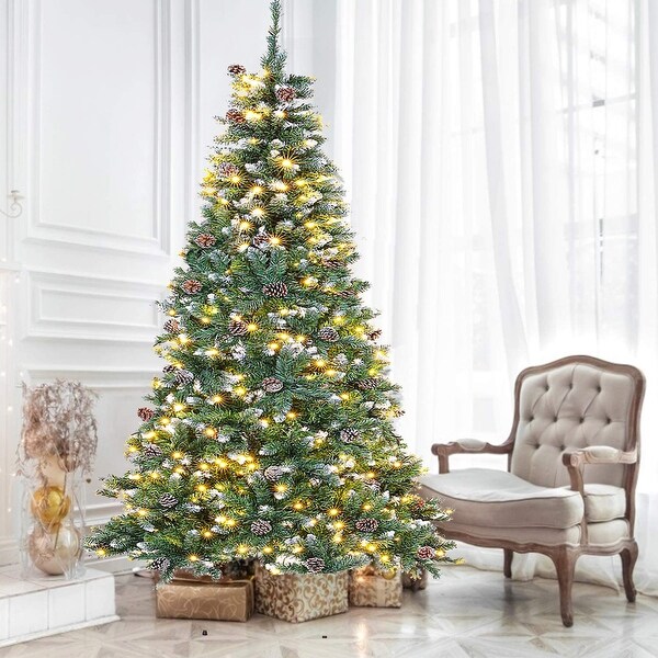 Suncrown 7FT Pre-Lit Artificial Full Spruce LED Christmas Tree. Opens flyout.
