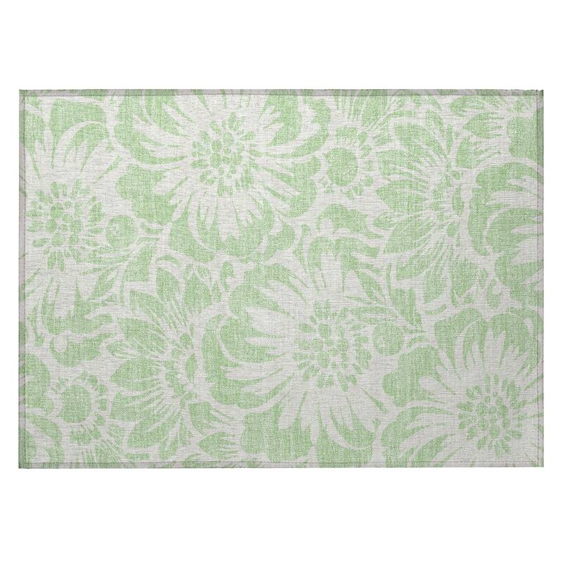 Sana Graceful Floral Weather Resistant Versatile Elegance Runner Outdoor Rug