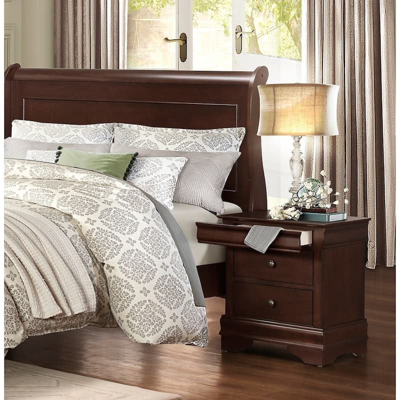Traditional Solid Wood Nightstands, Bedroom Bedside Storage Cabinet, Living Room Side Table with Drawers, Entry Side Table