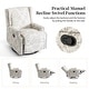 preview thumbnail 14 of 13, Linen Manual Swivel Base Recliner Chair with Footrest