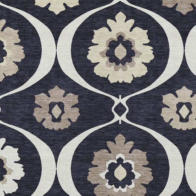 HomeRoots Medallion Transitional Rectangle Outdoor Rug
