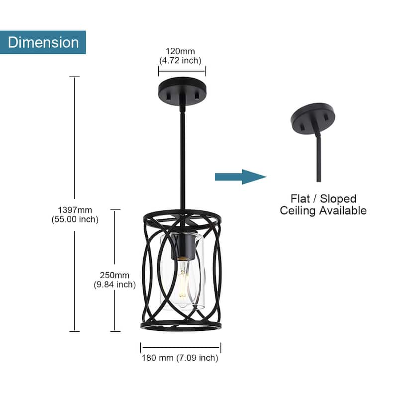 Black Farmhouse Chandelier Pendant Light Fixtures