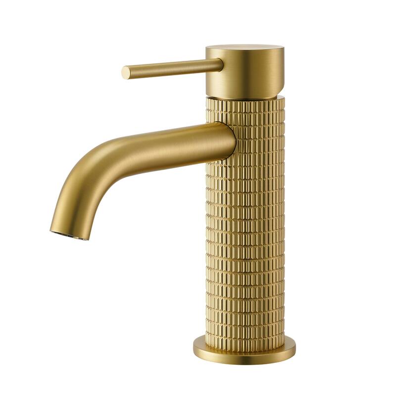 Mendavia Single-Handle Basin Bathroom Faucet - Brushed Gold