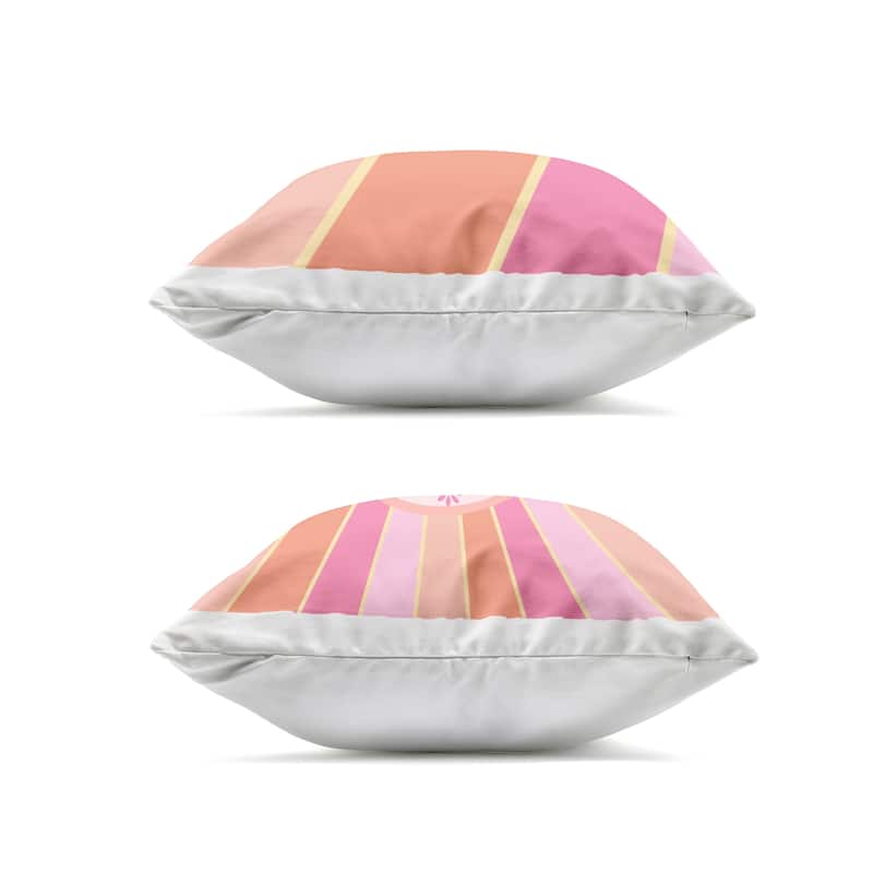 Stupell Groovy Peace Symbols Printed Outdoor Throw Pillow Design by Jesse Keith (Set of 2)