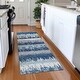 preview thumbnail 17 of 132, Premium Washable Super Soft Modern Ombre Stripe Mayfield Rug Blue - 2'3" x 7'6"