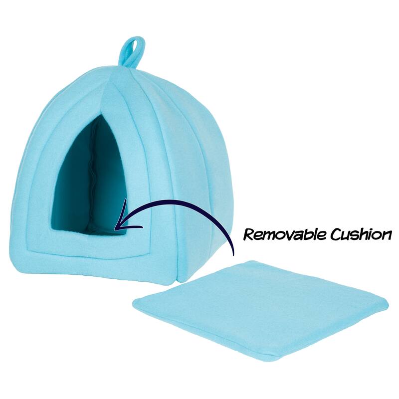Petmaker Cozy Kitty House Cave Plush Cat Tent Bed with Removable Foam Cushion