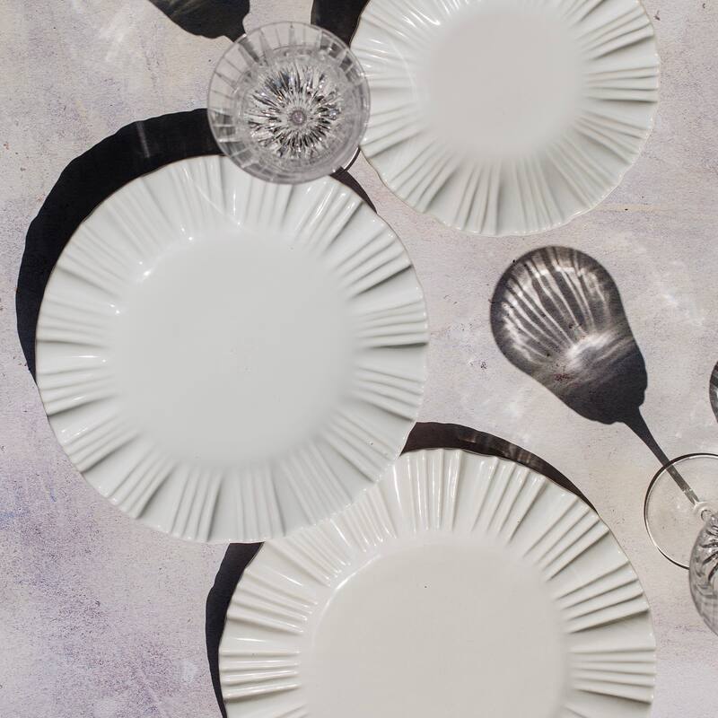 Bari White American Dinner Plate