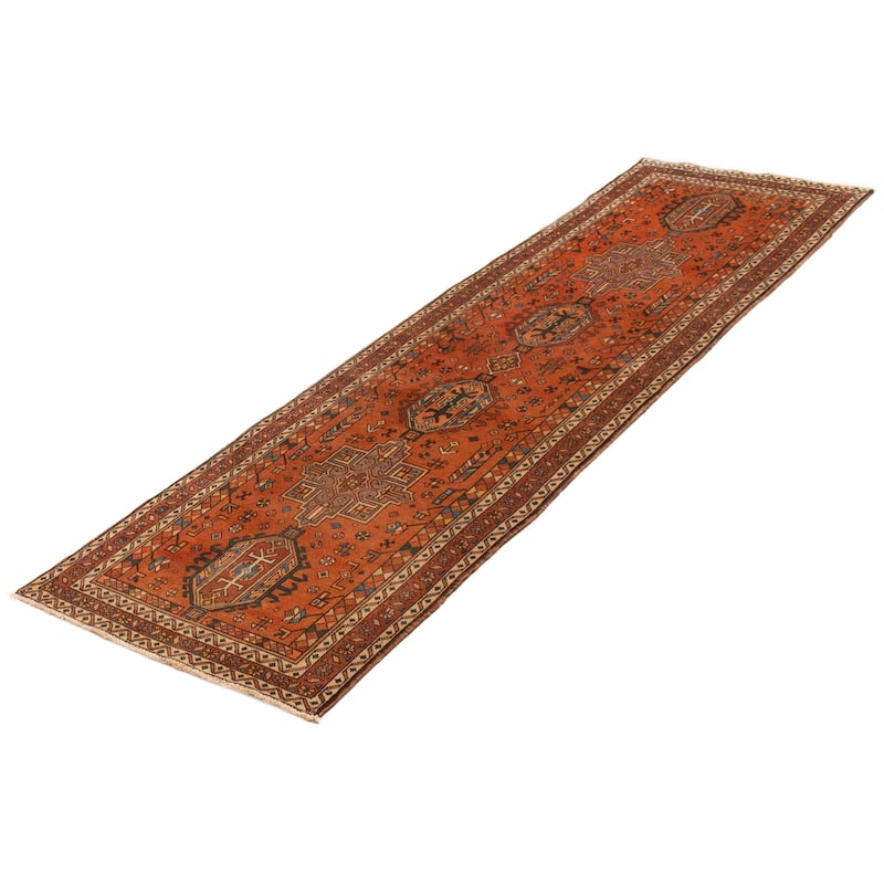 ECARPETGALLERY Hand-knotted Konya Anatolian Copper Wool Rug - 3'3 x 10'11