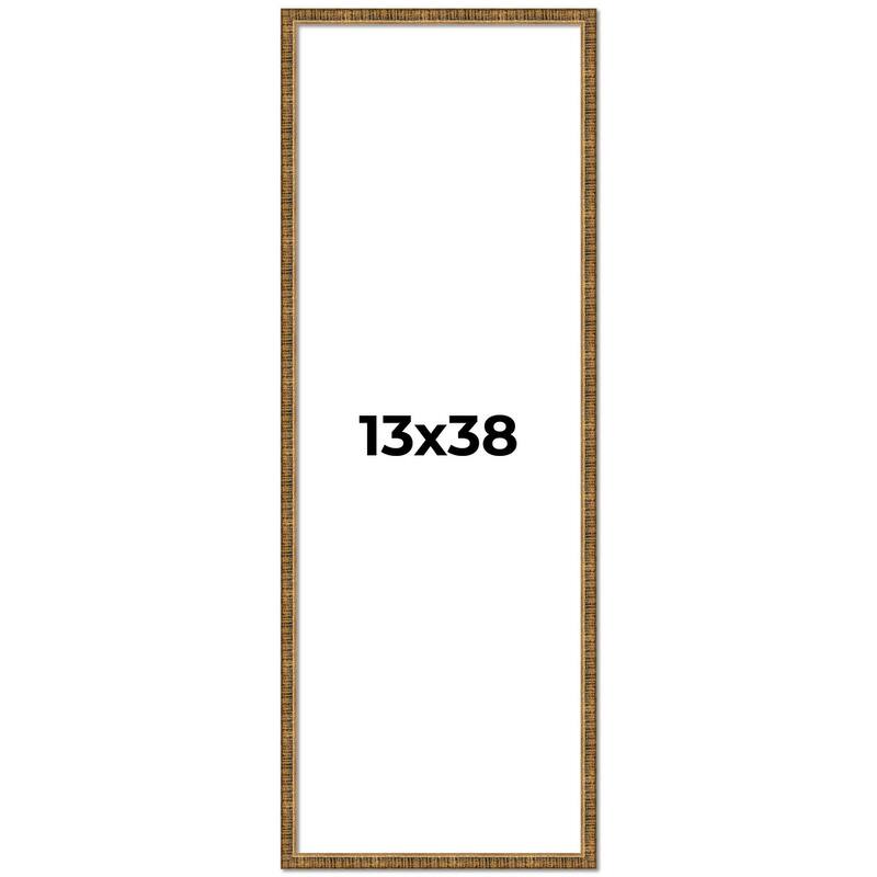 13x38 Frame Gold Kingsley Distressed Solid Wood Picture Frame Width