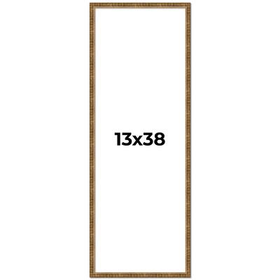 13x38 Frame Gold Solid Wood Picture Frame - Complete Modern Photo