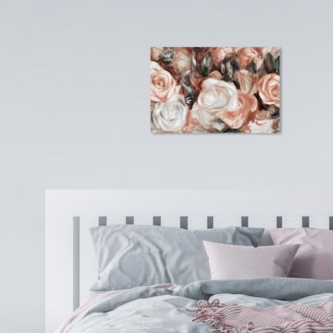 Oliver Gal 'Barnyard Flowers' Floral Pink Wall Art Canvas Print