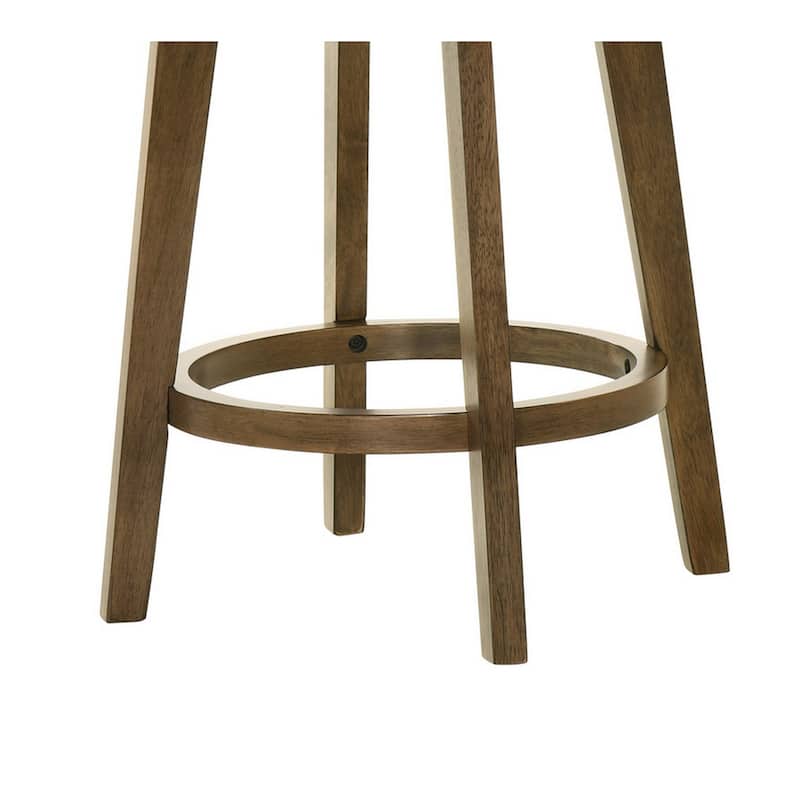 Fila 26 Inch Counter Height Swivel Stool Chair, Padded Seat, Brown