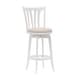 preview thumbnail 31 of 37, Hillsdale Furniture Savana Wood Upholstered Swivel Stool White with Cream - Bar Height - 29-32 in.