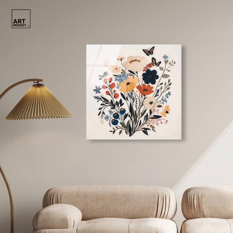 Garden of Threads I Acrylic by Art Remedy, Ready to Hang
