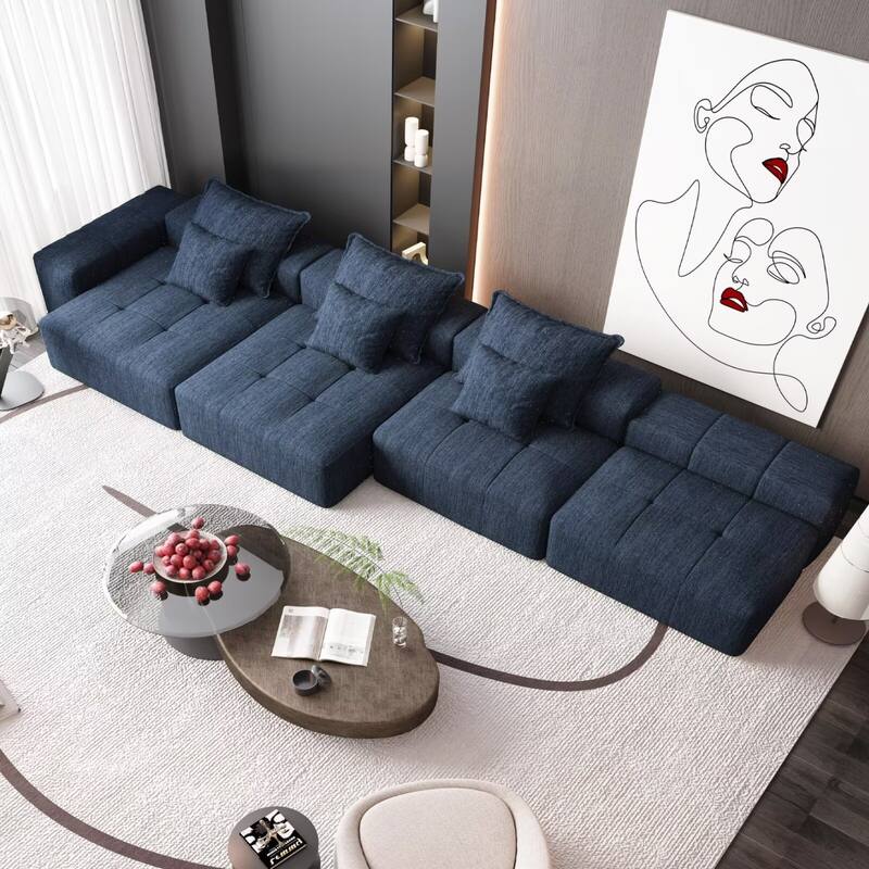 Oversized Modular Sectional Sofa,Sparkling Chenille Fabric,DIY Sofa