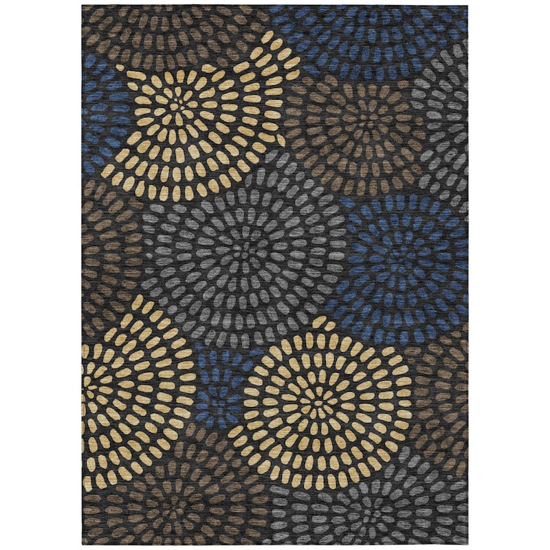 Machine Washable Indoor/ Outdoor Casual Ric Chantille Rug
