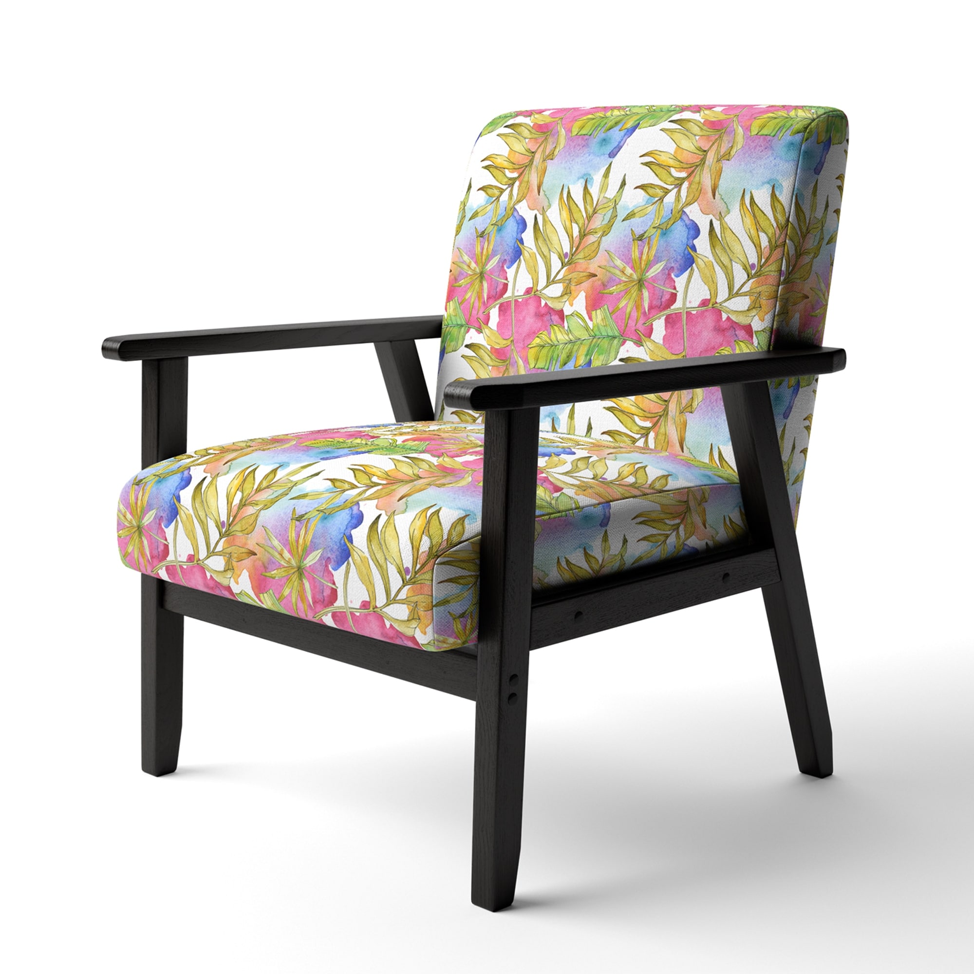 Designart "Tropical Foliage IV" Upholstered Mid-Century - Picture 8 of 20