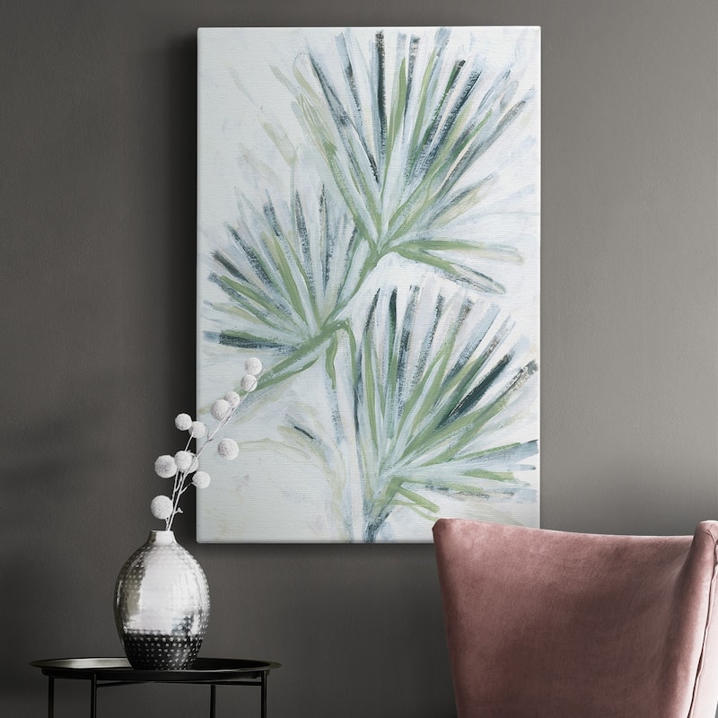Palm Frond Fresco I Premium Gallery Wrapped Canvas - Ready to Hang