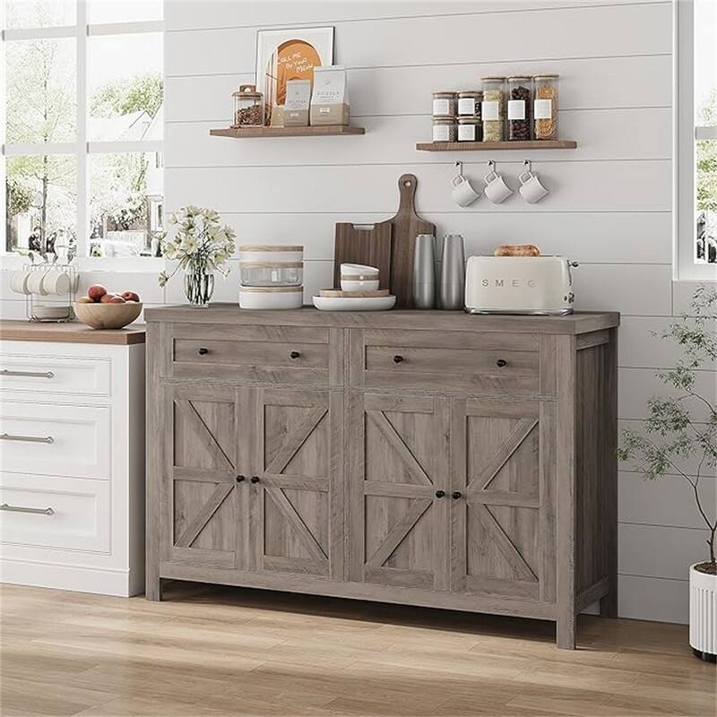Buffet Sideboard Cabinet - 15.7"D x 55.1"W x 35.4"H