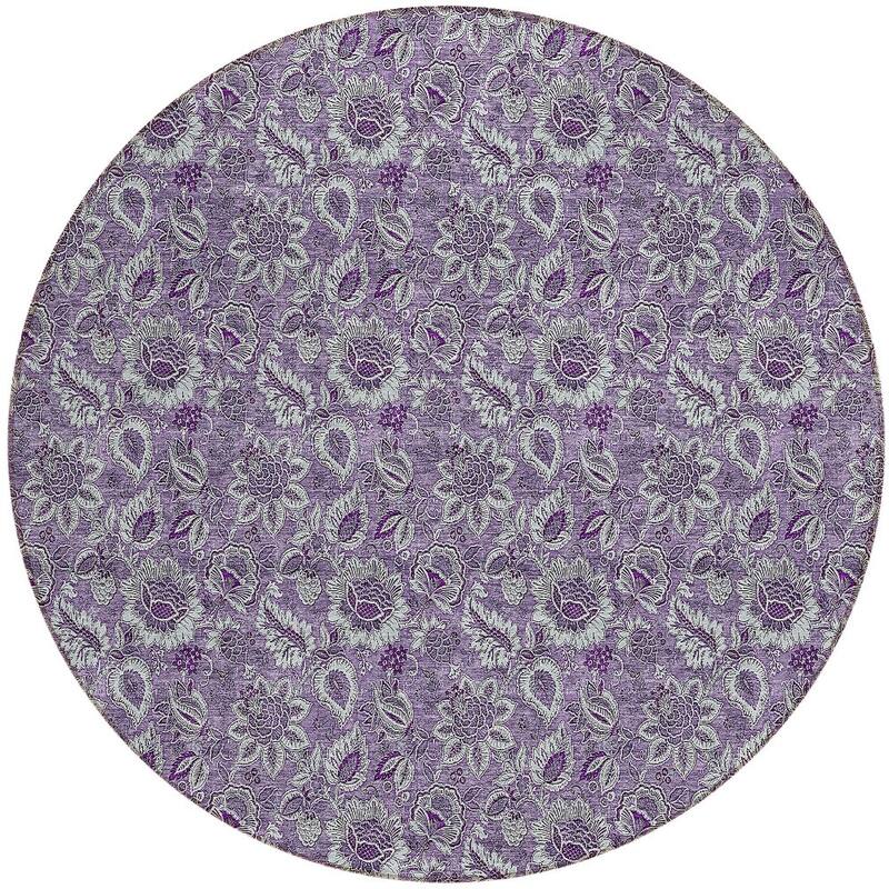HomeRoots Floral Transitional Rectangle Outdoor Rug